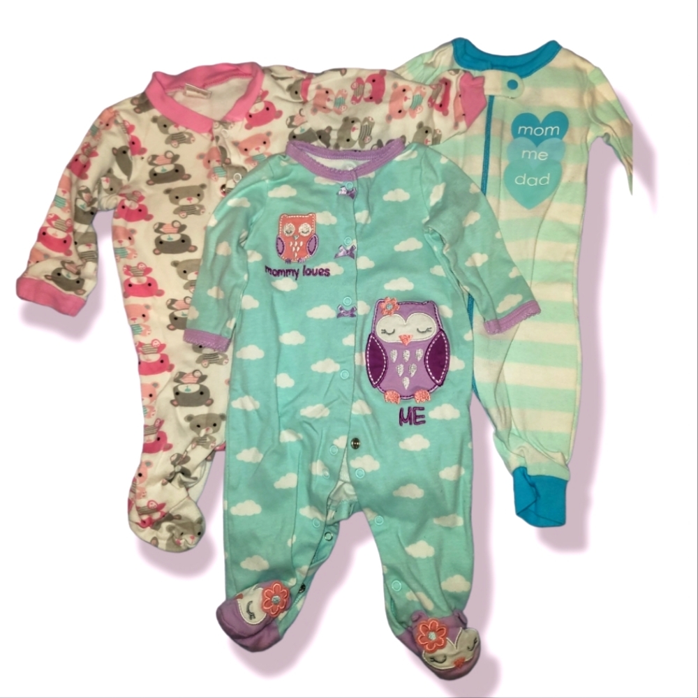 🦄 3pc Baby Pajamas 0-3mo